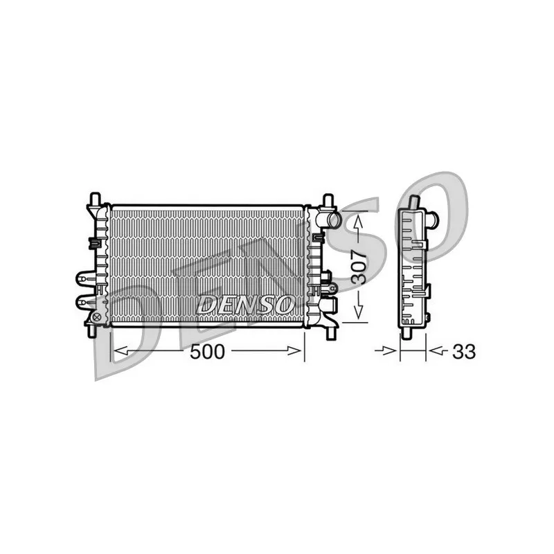 Radiateur, refroidissement du moteur DENSO DRM10027