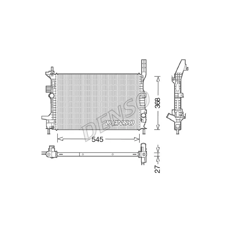 Radiateur, refroidissement du moteur DENSO DRM10028