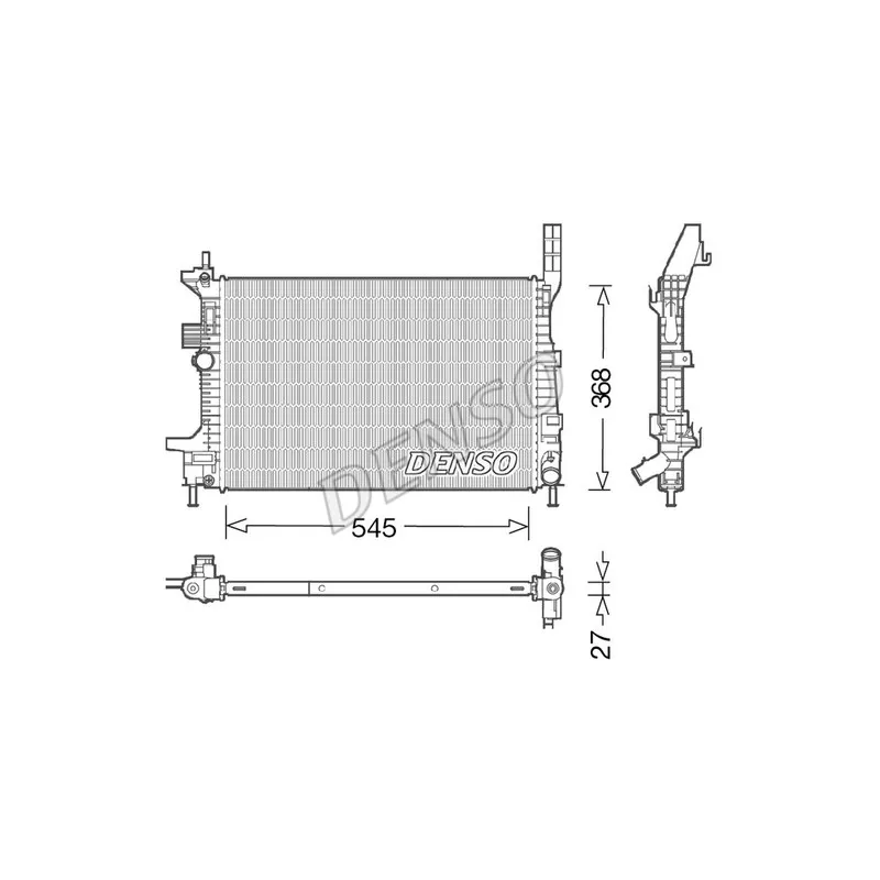 Radiateur, refroidissement du moteur DENSO DRM10029