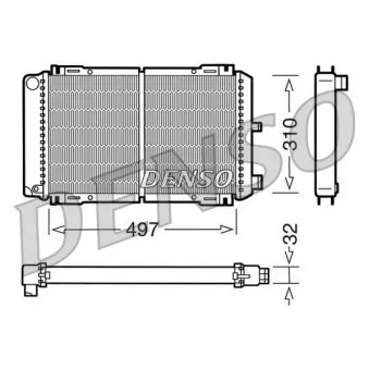 Radiateur, refroidissement du moteur DENSO DRM10031