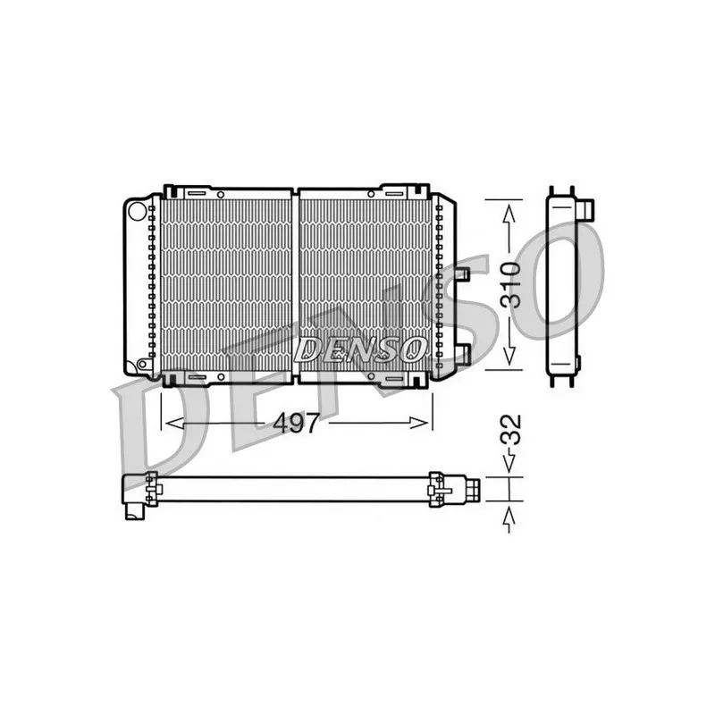 Radiateur, refroidissement du moteur DENSO DRM10031