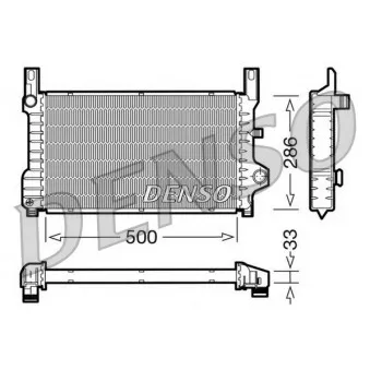 Radiateur, refroidissement du moteur DENSO DRM10036