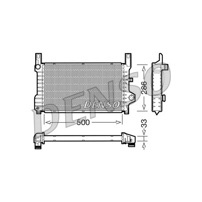 Radiateur, refroidissement du moteur DENSO DRM10036