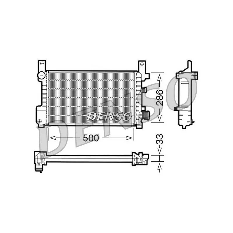 Radiateur, refroidissement du moteur DENSO DRM10037