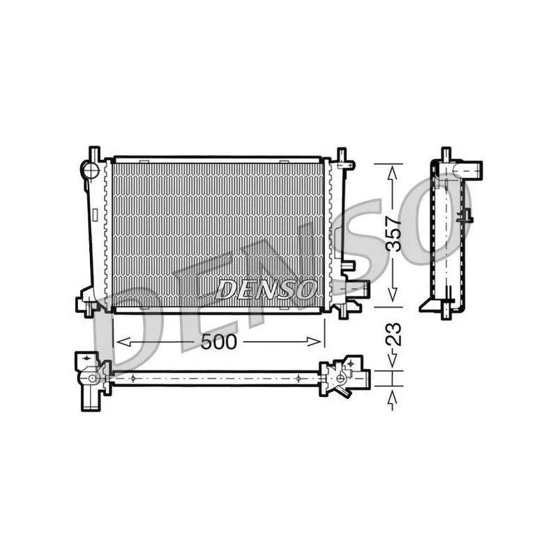 Radiateur, refroidissement du moteur DENSO DRM10038