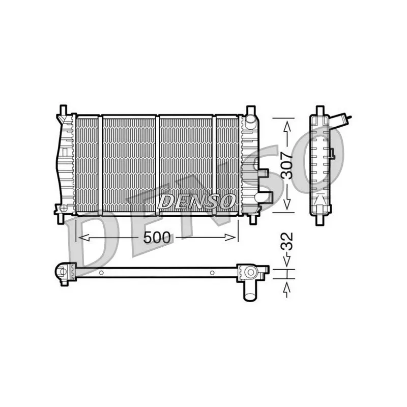 Radiateur, refroidissement du moteur DENSO DRM10042