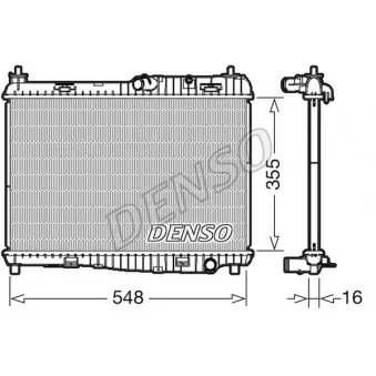 Radiateur, refroidissement du moteur DENSO DRM10043
