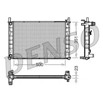 Radiateur, refroidissement du moteur DENSO DRM10046