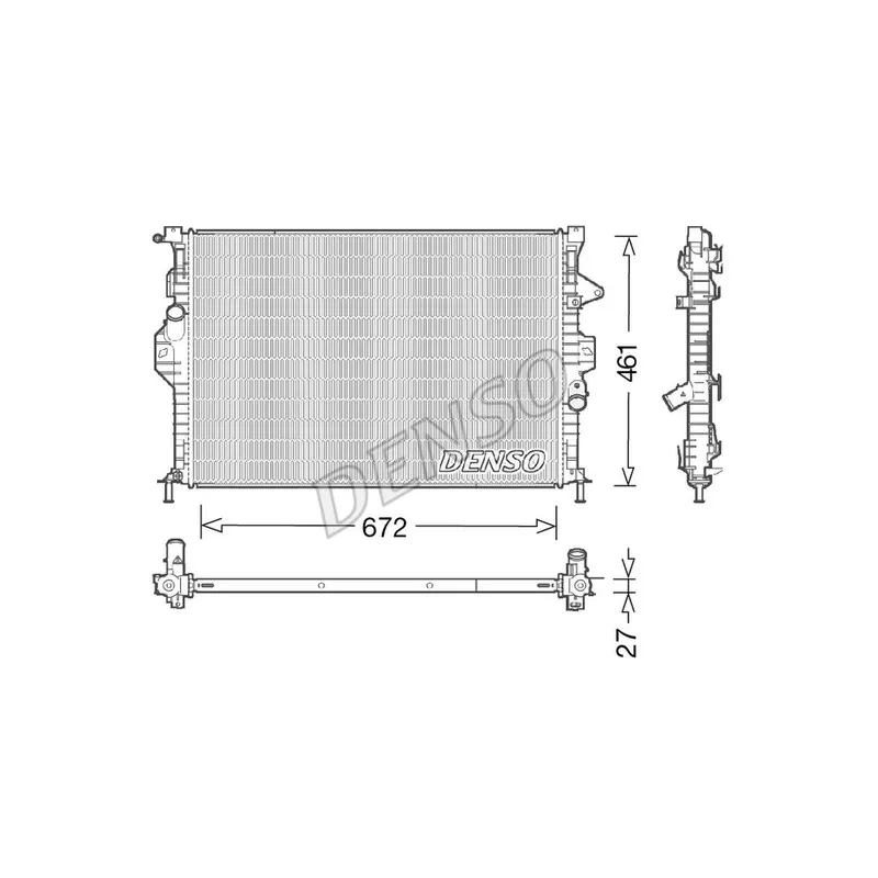 Radiateur, refroidissement du moteur DENSO DRM10048