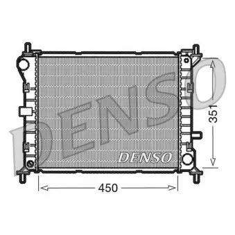 Radiateur, refroidissement du moteur DENSO DRM10050