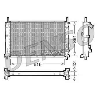 Radiateur, refroidissement du moteur DENSO DRM10071