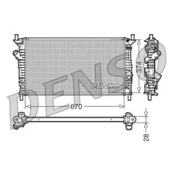 Radiateur, refroidissement du moteur DENSO DRM10074