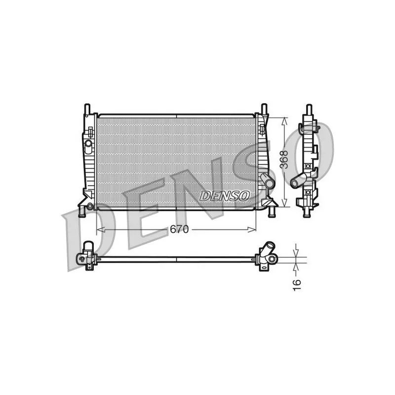 Radiateur, refroidissement du moteur DENSO DRM10075