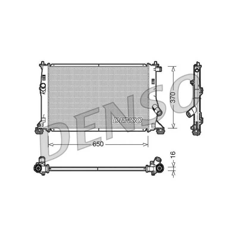 Radiateur, refroidissement du moteur DENSO DRM10076