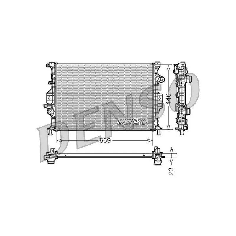 Radiateur, refroidissement du moteur DENSO DRM10077