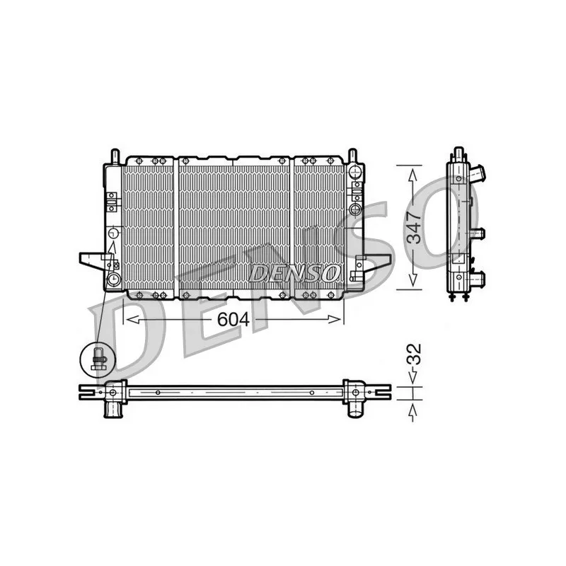 Radiateur, refroidissement du moteur DENSO DRM10086