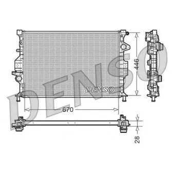 Radiateur, refroidissement du moteur DENSO DRM10088