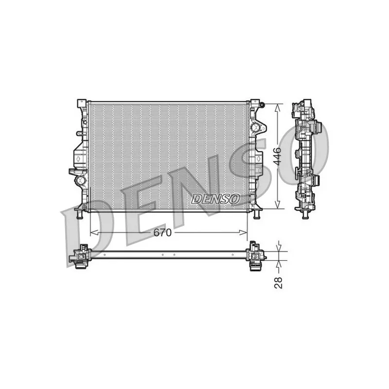 Radiateur, refroidissement du moteur DENSO DRM10088