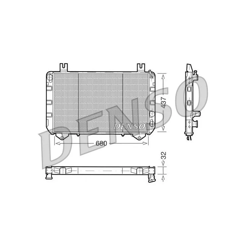 Radiateur, refroidissement du moteur DENSO DRM10093