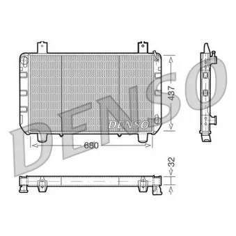 Radiateur, refroidissement du moteur DENSO DRM10095