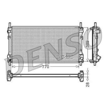 Radiateur, refroidissement du moteur DENSO DRM10104