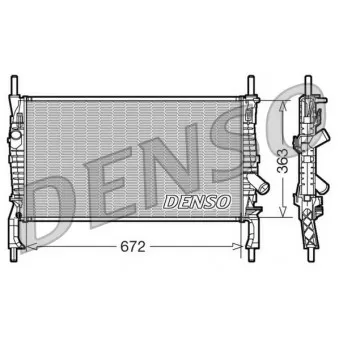 Radiateur, refroidissement du moteur DENSO DRM10105