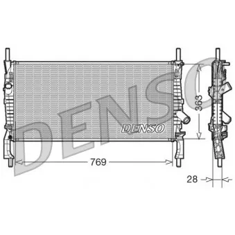 Radiateur, refroidissement du moteur DENSO DRM10106