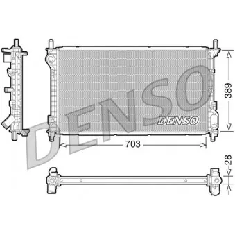 Radiateur, refroidissement du moteur DENSO DRM10109