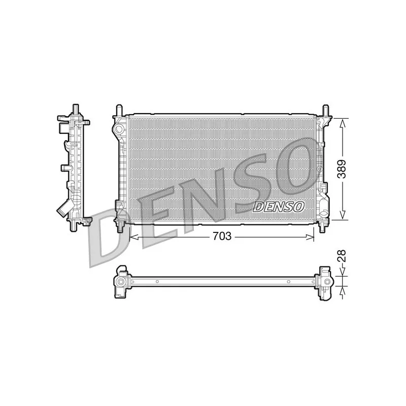 Radiateur, refroidissement du moteur DENSO DRM10109