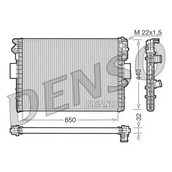 Radiateur, refroidissement du moteur DENSO DRM12001