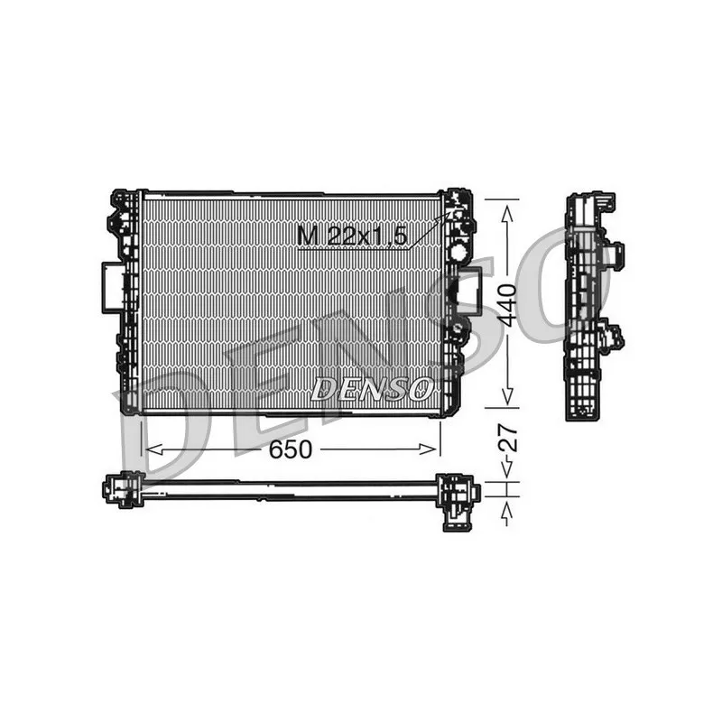 Radiateur, refroidissement du moteur DENSO DRM12003