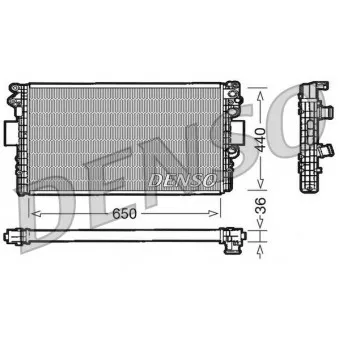 Radiateur, refroidissement du moteur DENSO DRM12004