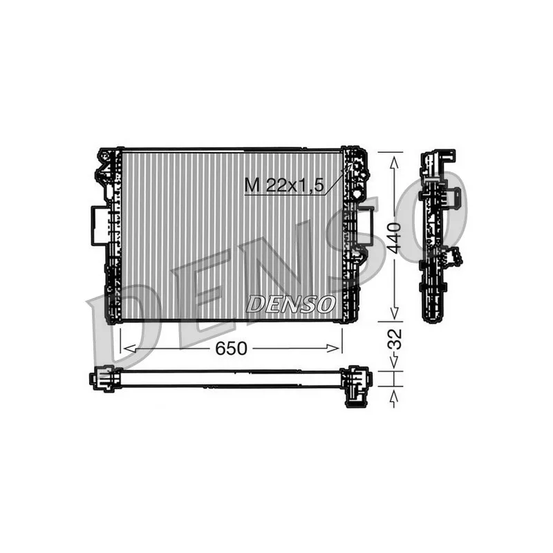 Radiateur, refroidissement du moteur DENSO DRM12005