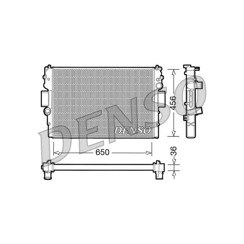 Radiateur, refroidissement du moteur DENSO DRM12007