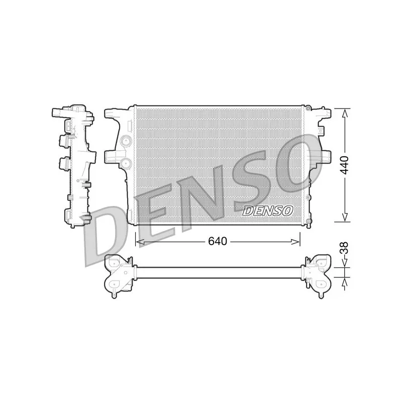 Radiateur, refroidissement du moteur DENSO DRM12008