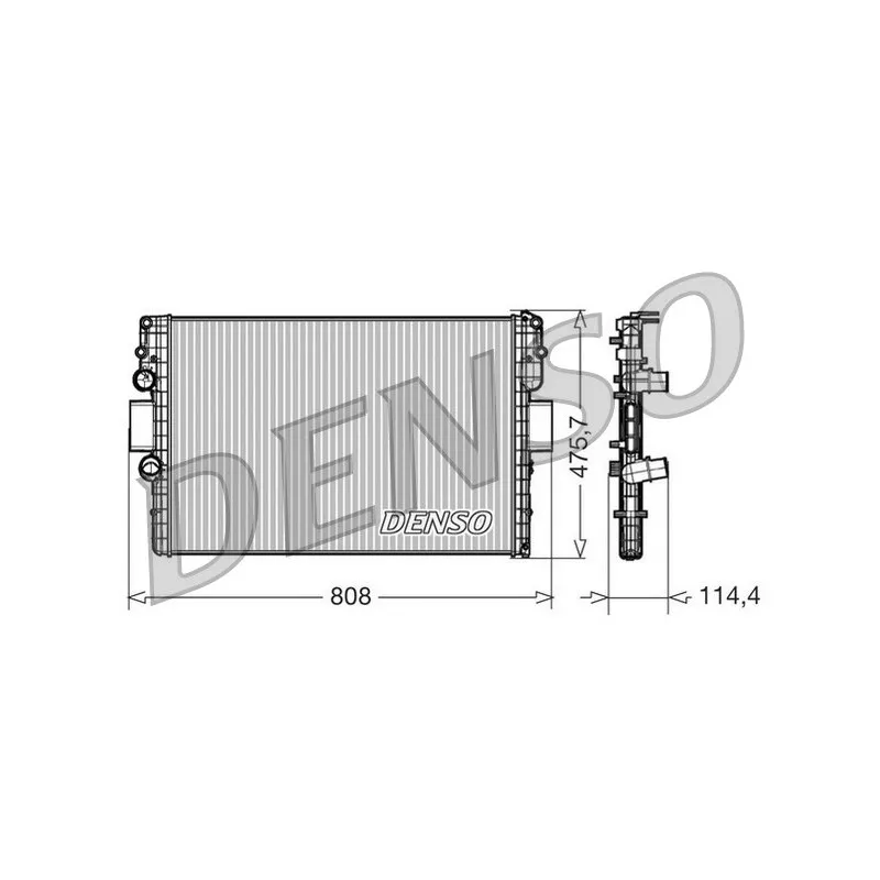 Radiateur, refroidissement du moteur DENSO DRM12010