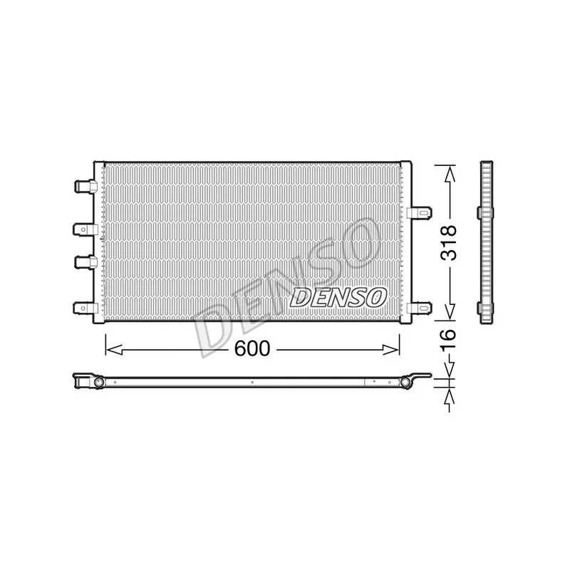 Radiateur, refroidissement du moteur DENSO DRM12011