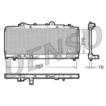 Radiateur, refroidissement du moteur DENSO DRM13001