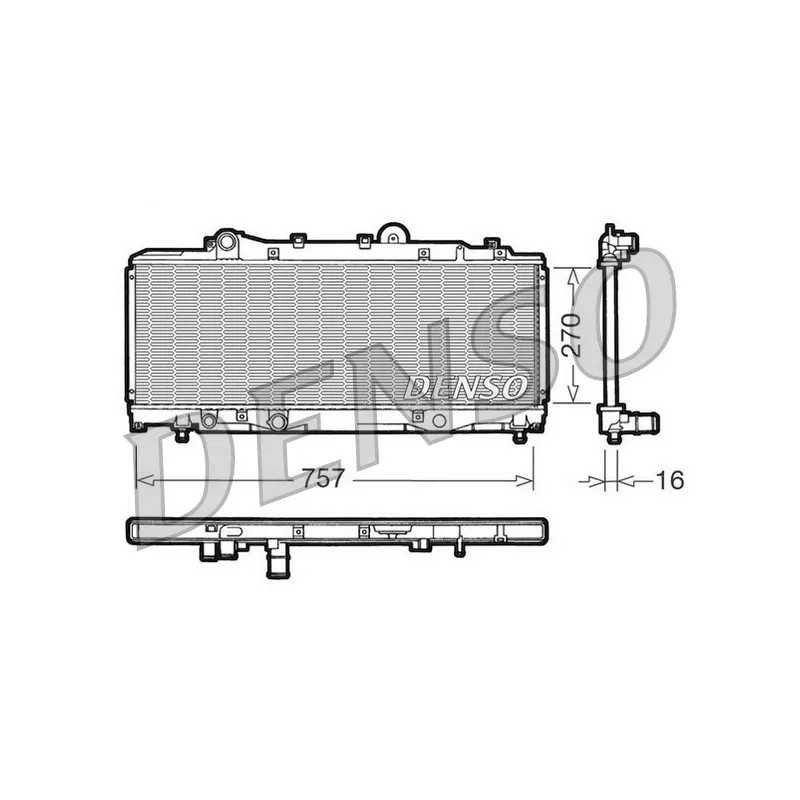 Radiateur, refroidissement du moteur DENSO DRM13001