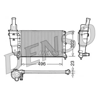 Radiateur, refroidissement du moteur DENSO DRM13003