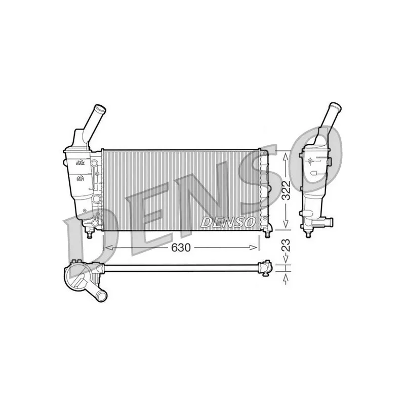 Radiateur, refroidissement du moteur DENSO DRM13005