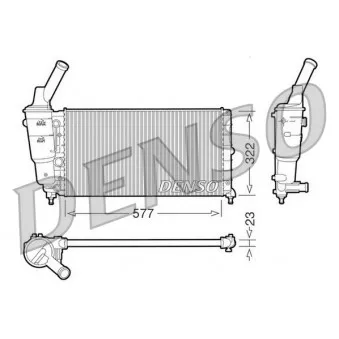 Radiateur, refroidissement du moteur DENSO DRM13006