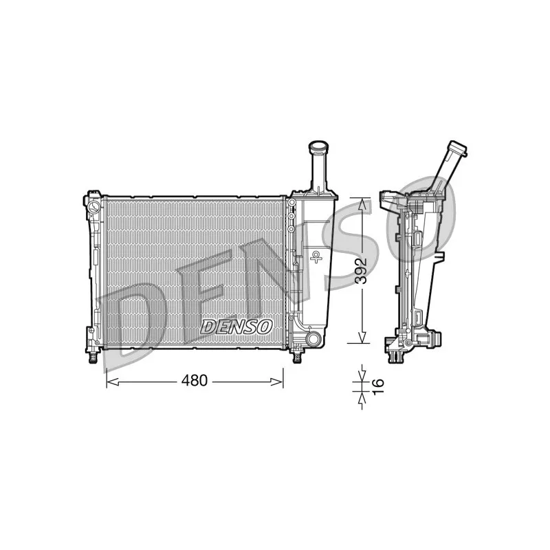 Radiateur, refroidissement du moteur DENSO DRM13016
