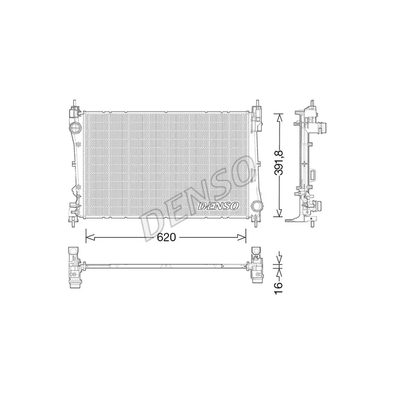 Radiateur, refroidissement du moteur DENSO DRM13017