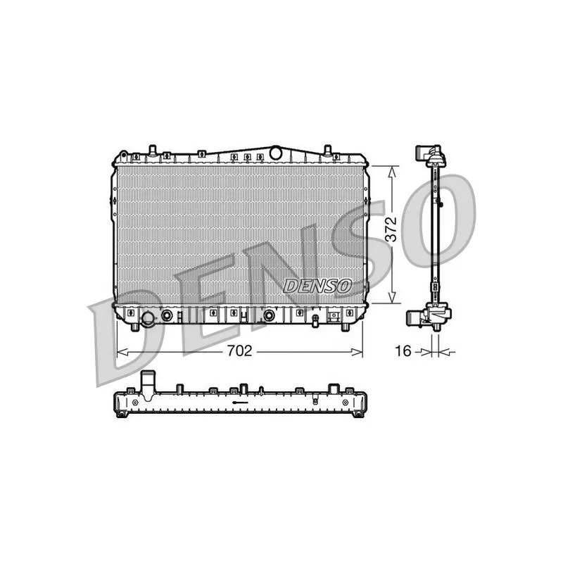 Radiateur, refroidissement du moteur DENSO DRM15002