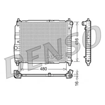 Radiateur, refroidissement du moteur DENSO DRM15003