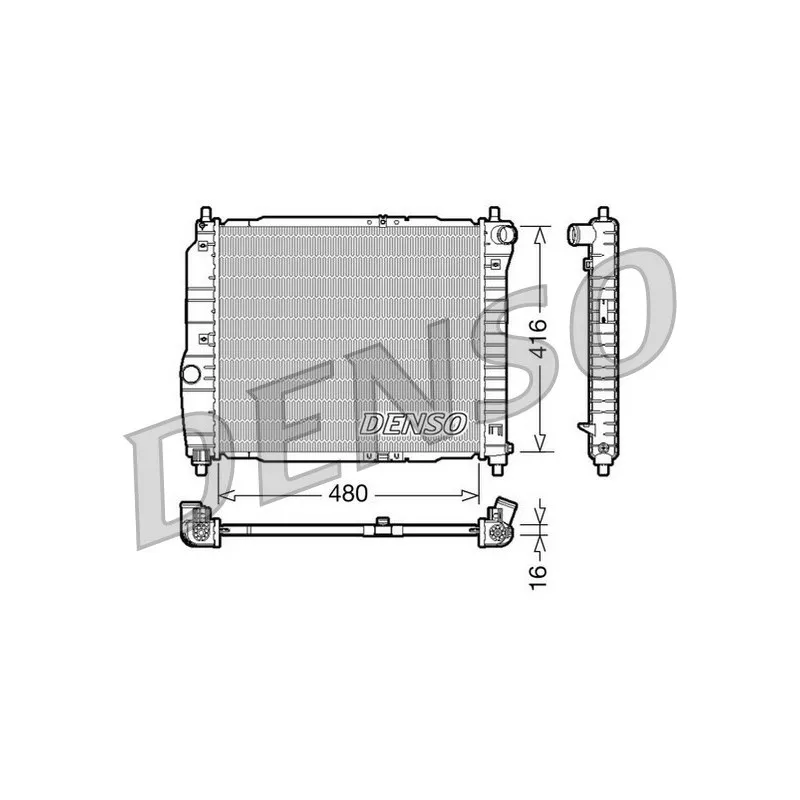 Radiateur, refroidissement du moteur DENSO DRM15003