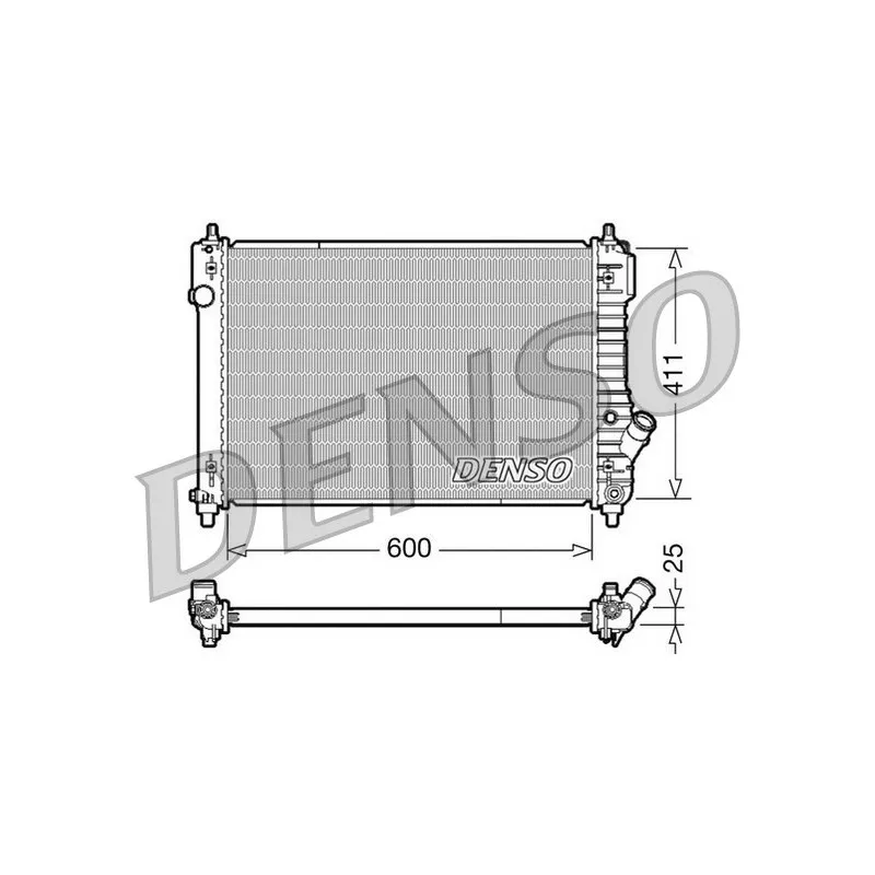 Radiateur, refroidissement du moteur DENSO DRM15004