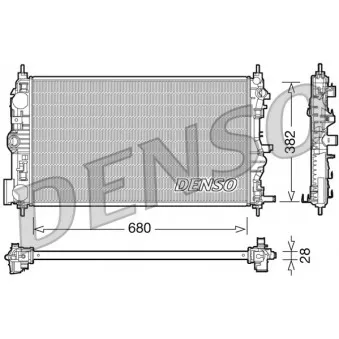 Radiateur, refroidissement du moteur DENSO DRM15005