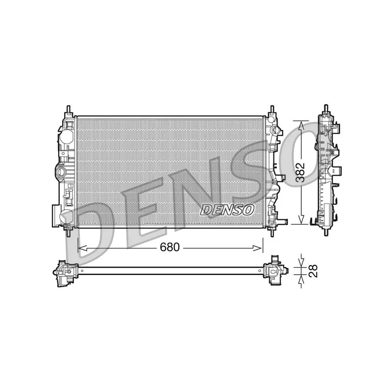 Radiateur, refroidissement du moteur DENSO DRM15005